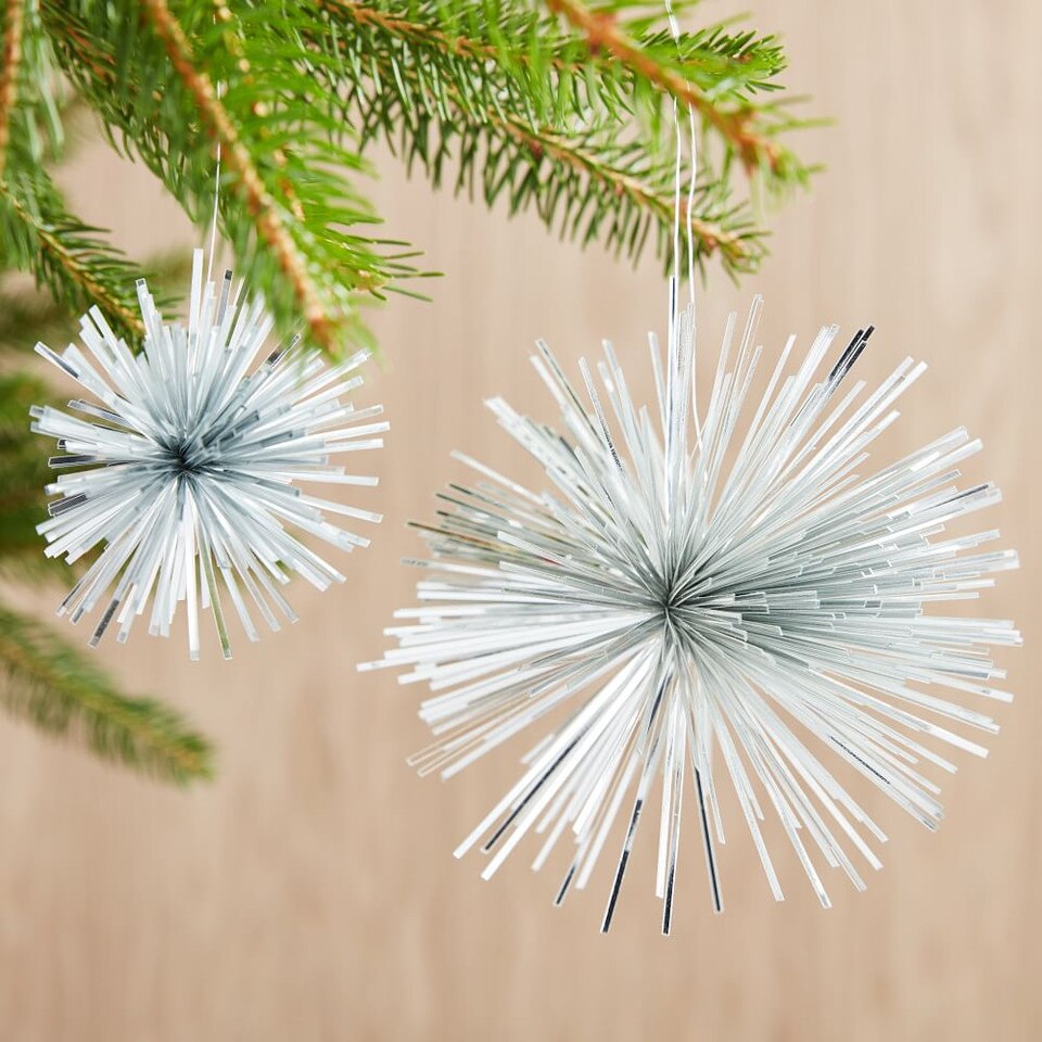 Foil Tinsel Ball Ornament West Elm Australia